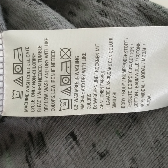 G.I.L.I. Gray leopard print long sleeve Jersey knit T-shirt sz 2X - Picture 9 of 10